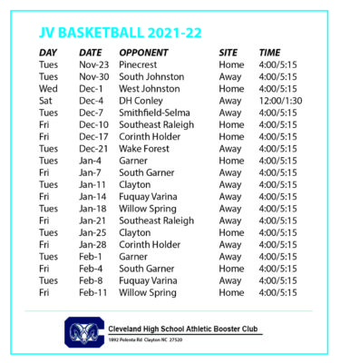 Team Schedules – Cleveland High School Athletic Booster Club